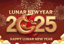 Happy lunar new year 2025 cute